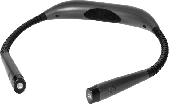 Picture of Latarka Orno Latarka LED na szyj z akumulatorem Li-po 1000mAh, wybór barwy wiata, szara