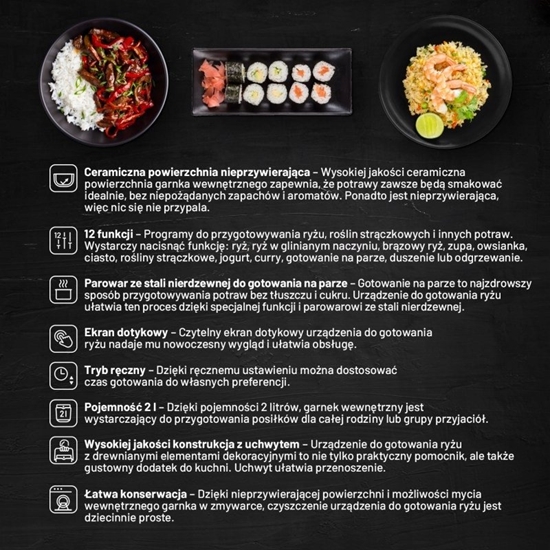 Picture of Lauben Multifunction Rice Cooker 2000BW