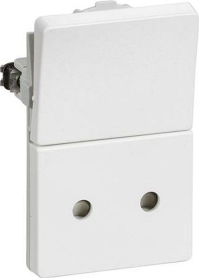 Изображение Lauritz Knudsen LAURITZ KNUDSEN FUGA® stikkontakt 1,5 modul med 1-pol afbryder 2-pol hvid