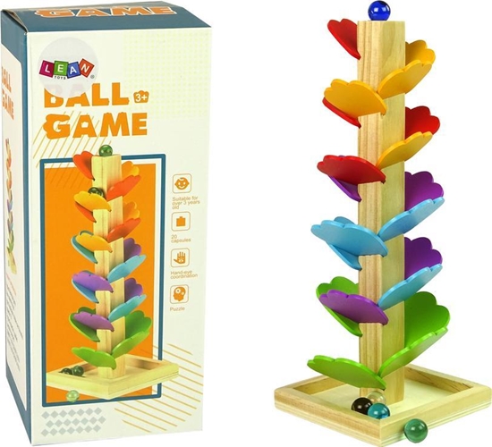 Изображение Lean Sport Drewniane Drzewko Tor Kulkowy Zjedalnia Pieczek Licie