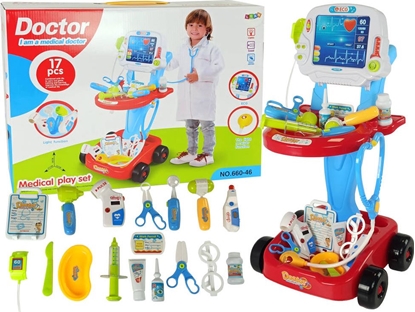 Изображение Lean Sport Zestaw Lekarski na Wózku Doktor 17 Elementów EKG