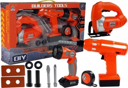 Изображение Lean Sport Zestaw Majsterkowicza Wiertarka, Wyrzynarka, Latarka na Baterie 12 elem.