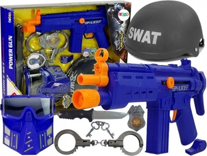 Picture of Lean Sport Zestaw Policyjny SWAT Maska Hem Odznaka Pistolet 36 cm