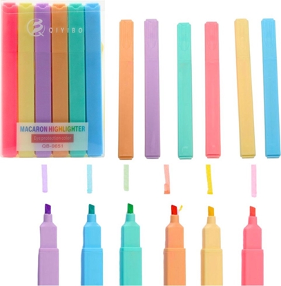 Изображение Lean Zestaw Zakrelaczy Pisaki Flamastry Kolorowe Biurowe Szkolne 6 szt