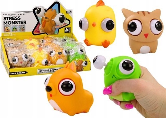 Изображение LeanToys Antystresowa Zabawka Wesoy Potworek Gniotek Sensoryczny MIX