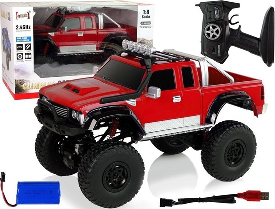 Изображение LeanToys Auto Off- Road R/C 2.4G Climbing Car 1:8 czerwony