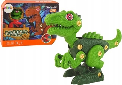 Изображение LeanToys Dinozaur Do Rozkrcania Majsterkowanie Zielony LEAN Toys