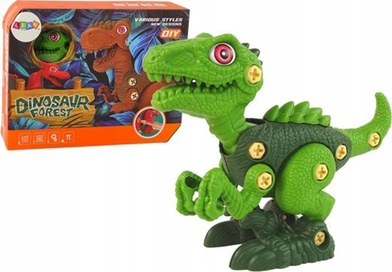 Изображение LeanToys Dinozaur Do Rozkrcania Majsterkowanie Zielony LEAN Toys