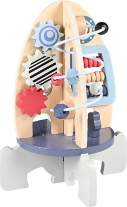 Изображение LeanToys Drewniana Rakieta Edukacyjna Koraliki Koa Zbate