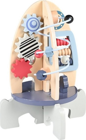 Изображение LeanToys Drewniana Rakieta Edukacyjna Koraliki Koa Zbate