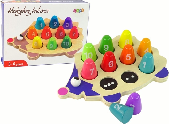 Picture of LeanToys Drewniany Je Edukacyjny 10 Pionków Kolorowy