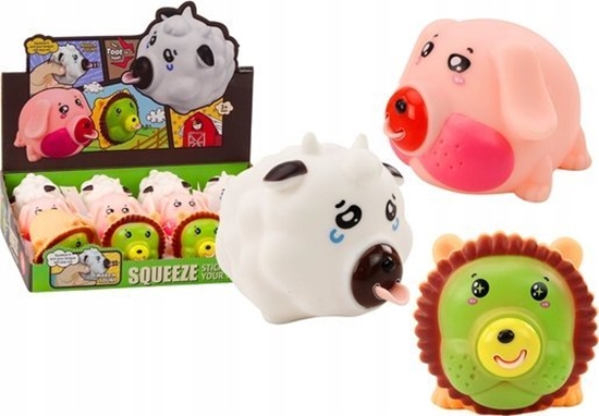 Изображение LeanToys Gniotek Zwierztka Lew winka Krowa Figurka Antystresowa Mikka MIX