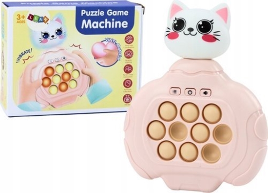 Picture of LeanToys Gra Pop-It Kotek Róowa Konsola Zrcznociowa Pad Sensoryczny Wibracje