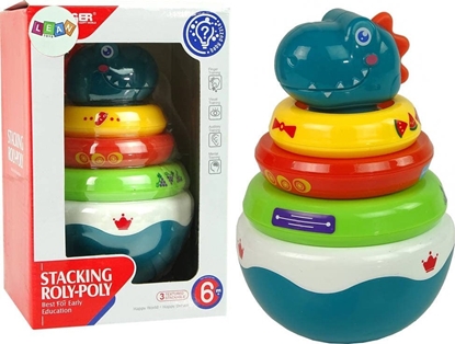 Attēls no LeanToys Grzechotka Baka Smok Kolorowe Obrcze