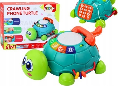 Attēls no LeanToys Interaktywny ów Edukacyjny Telefon 6w1 wiata Dwiki Zielony