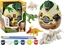 Изображение LeanToys Jajo Z Dinozaurami Do Malowania Farbki Pdzelki DIY Zielony LEAN Toys
