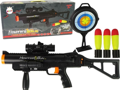 Изображение LeanToys Karabin Granatnik Rakiety z Dwik Latarka Czarny