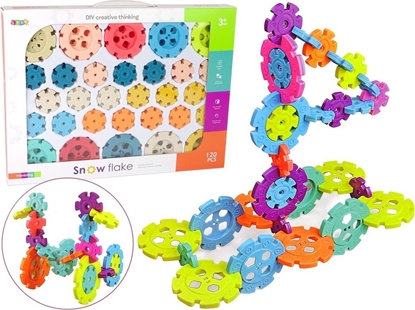 Изображение LeanToys Klocki Konstrukcyjne Patki niegu 120 Elementów LEAN Toys