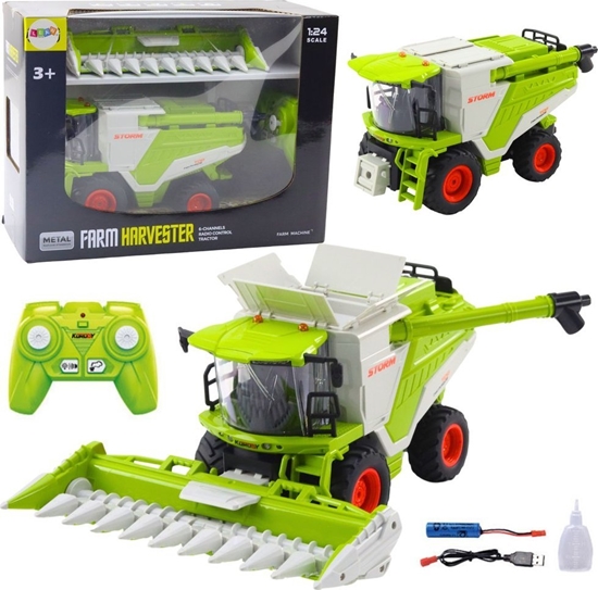 Изображение LeanToys Kombajn Z Hederem Do Kukurydzy 2w1 Zdalnie Sterowany RC Efekt Pary 2.4G