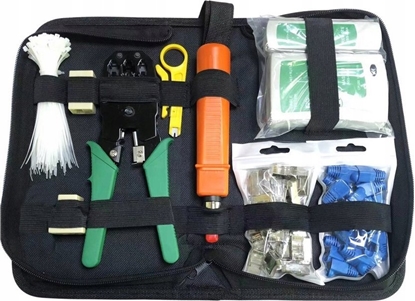 Изображение LeanToys Komplet Narzdzi Sieciowych 19w1 Tester Zaciskarka Kabli LEAN Toys