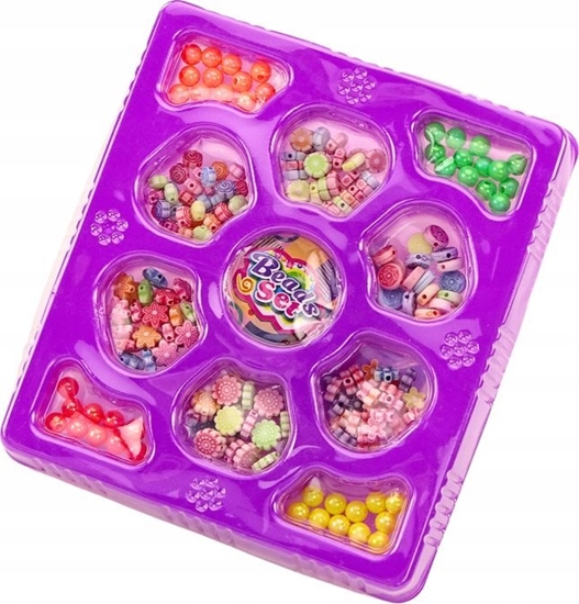Picture of LeanToys Koraliki Do Robienia Biuterii DIY Zestaw Kreatywny Zawieszki Kwiatuszki