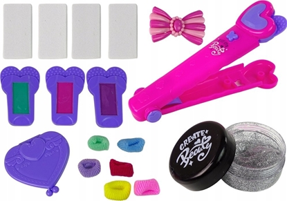 Picture of LeanToys Kreda Do Malowania Wosów Pasemka Kolorowe Prostownica Akcesoria