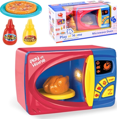 Изображение LeanToys Kuchenka Mikrofalowa Akcesoria Pizza Kurczak Na Baterie
