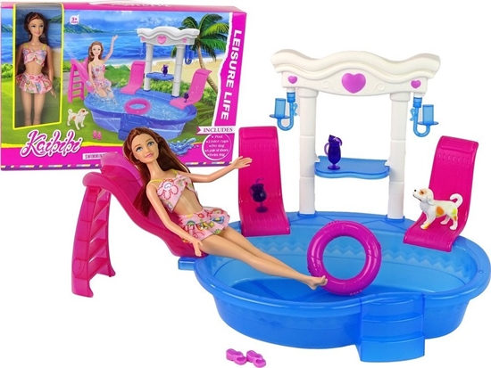Изображение LeanToys Lalka Dla Dzieci Akcesoria Basen Zjedalnia LEAN Toys