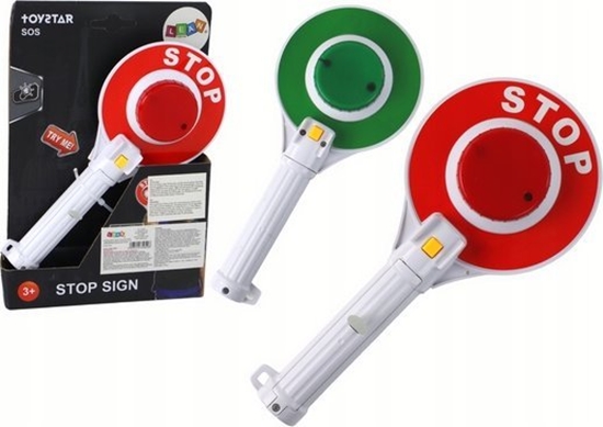 Picture of LeanToys Lizak Policyjny Dla Dzieci Drogowy Dwustronny wiata STOP