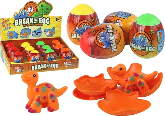 Picture of LeanToys Magiczne Pkajce Jajko Dinozaur W Skorupie 4 Kolory 6 cm