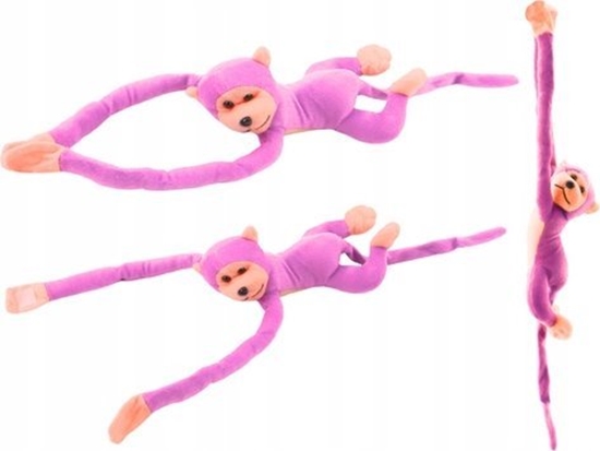 Picture of LeanToys Maskotka Pluszowa Mapka z Dwikiem Róowa 80 cm