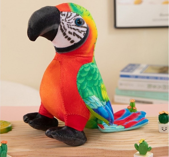 Picture of LeanToys Maskotka Pluszowa Papuga Czerwona 20 cm