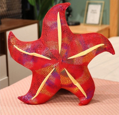 Picture of LeanToys Maskotka Pluszowa Rozgwiazda Czerwona Poduszka 45 cm