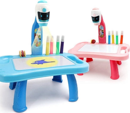 Picture of LeanToys Mini Projektor Robot Stolik 2w1 Akcesoria Róowy