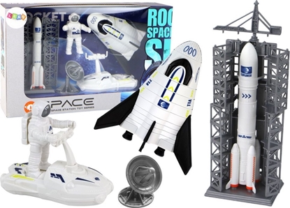 Picture of LeanToys Misja Kosmiczna Zestaw Kosmos Rakieta Astronauta Statek Kosmiczny 5 ele