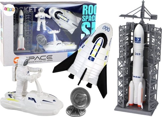 Picture of LeanToys Misja Kosmiczna Zestaw Kosmos Rakieta Astronauta Statek Kosmiczny 5 ele