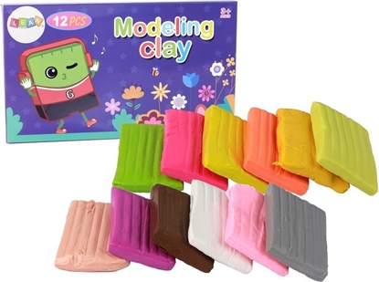 Picture of LeanToys Modelina 12 Kolorów Pastelowe ywe Kolory Mix Zestaw