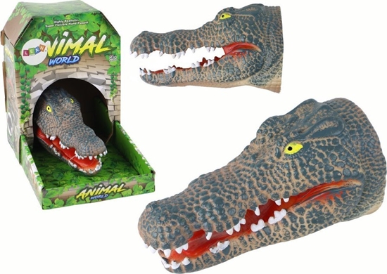 Picture of LeanToys Pacynka na Rk Krokodyl Zwierztko Szary