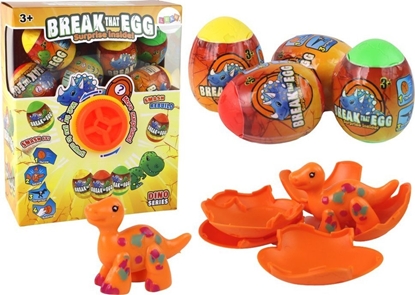 Изображение LeanToys Pkajce Jajo Dinozaurów Losowanie Kolorowe Skorupa 12 ele.