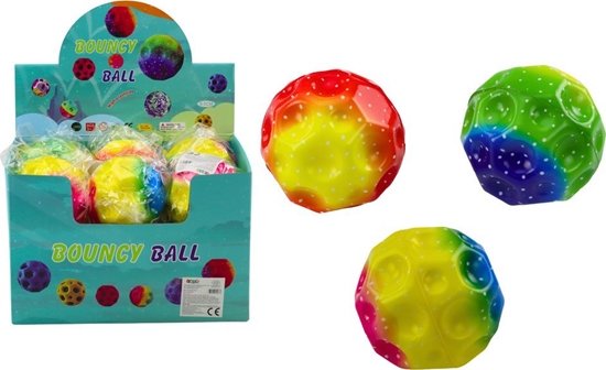 Picture of LeanToys Pieczka wiecca Do Odbijania Ugniatania z Wgbieniami Kolorowa 9,5cm