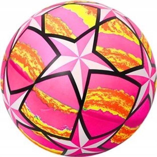 Picture of LeanToys Pika Gumowa Jaskrawa Gwiazdki Róowa 24 Cm