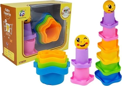 Picture of LeanToys Piramidka Kubeczki dla Niemowlaka Gwiazdki