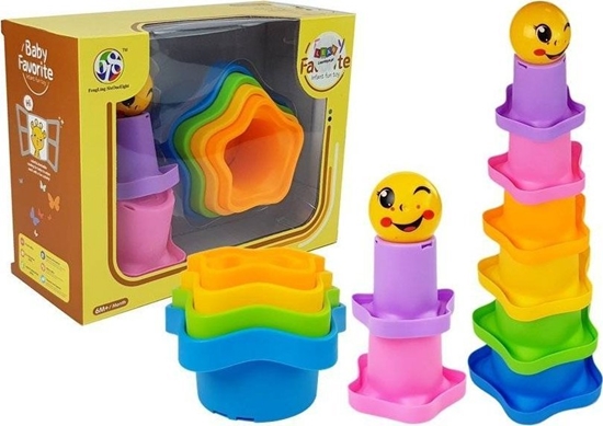 Picture of LeanToys Piramidka Kubeczki dla Niemowlaka Gwiazdki
