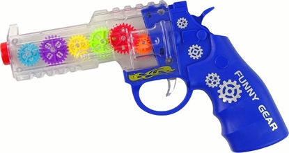 Picture of LeanToys Pistolet Kolorowe wiata Dwik Niebieski