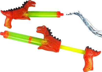 Изображение LeanToys Pistolet Na Wod 40 cm Dinozaur Czerwony Zabawka Ogród