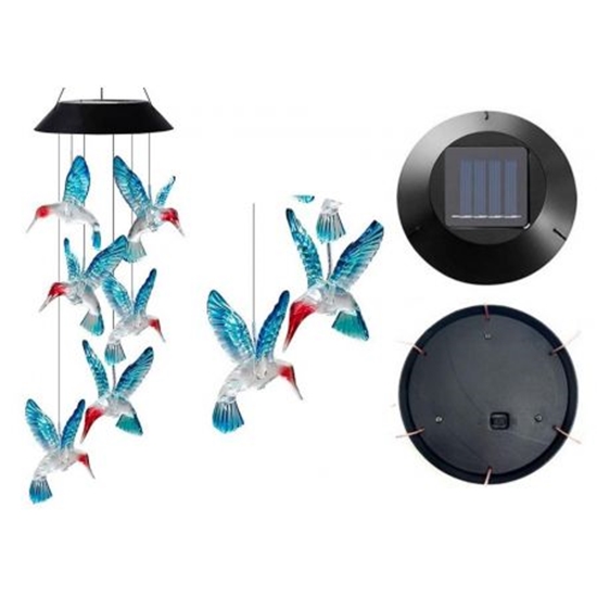 Picture of LeanToys Solar Lamp Hummingbirds Birds LED Colorful