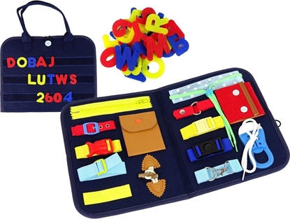 Picture of LeanToys Walizka Tablica Manipulacyjna Sensoryczna Dla Malucha