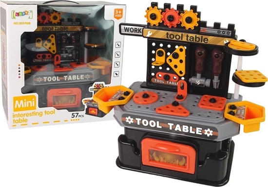 Изображение LeanToys Warsztat Stolik Maego Majsterkowicza Narzdzia 57 Elementów