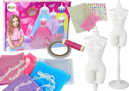 Изображение LeanToys Zestaw Artystyczny Kreatywny Do Tworzenia Kreacji Sukienek