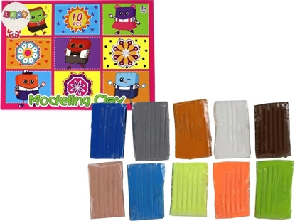 Picture of LeanToys Zestaw Artystyczny Masa Plastyczna Modelina 10 Kolorów